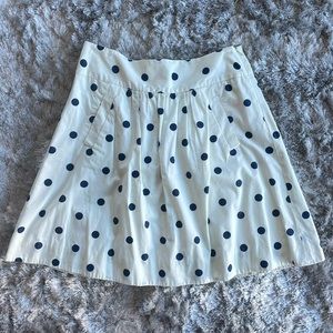 A-Line Blue Polkadot Skirt